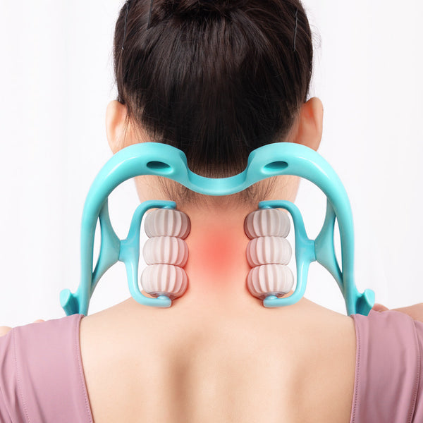 6-Wheel Manual Neck & Shoulder Massager – Tension Relief Roller for Relaxation & Recovery