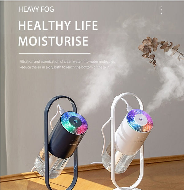 Magic Shadow Air Humidifier with Night Light – USB Mini Cool Mist for Bedroom, Car & Office