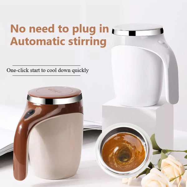 Self-Stirring Magnetic Mug – Rechargeable Coffee & Milkshake Cup for Lazy Mornings